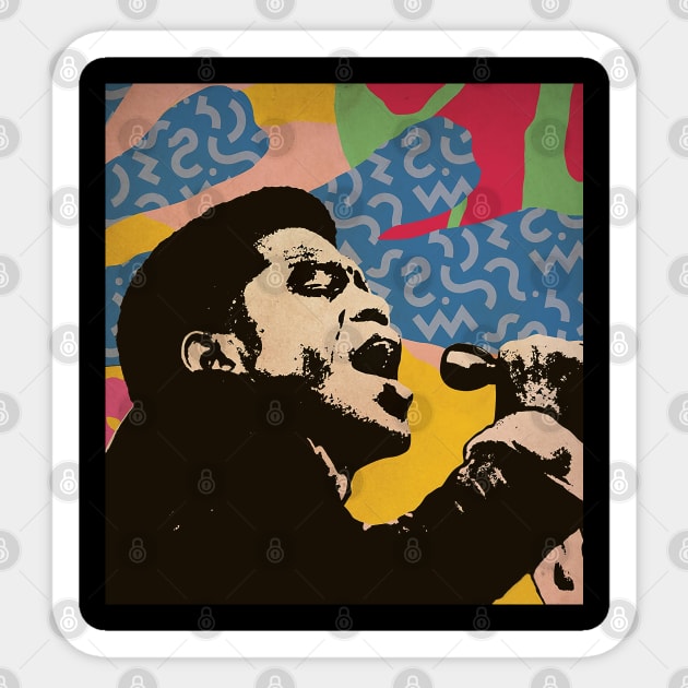 Vintage Poster - James Brown Style Sticker by Pickle Pickle